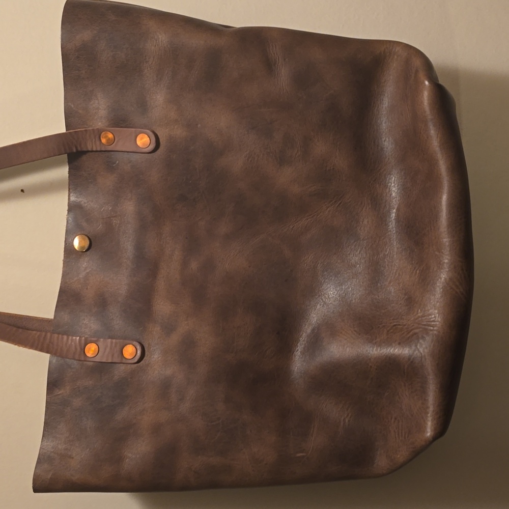 Brown Leather KMM & Co. Tote Bag - Picture 5 of 8